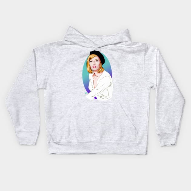 Faye Dunaway - An illustration by Paul Cemmick Kids Hoodie by PLAYDIGITAL2020